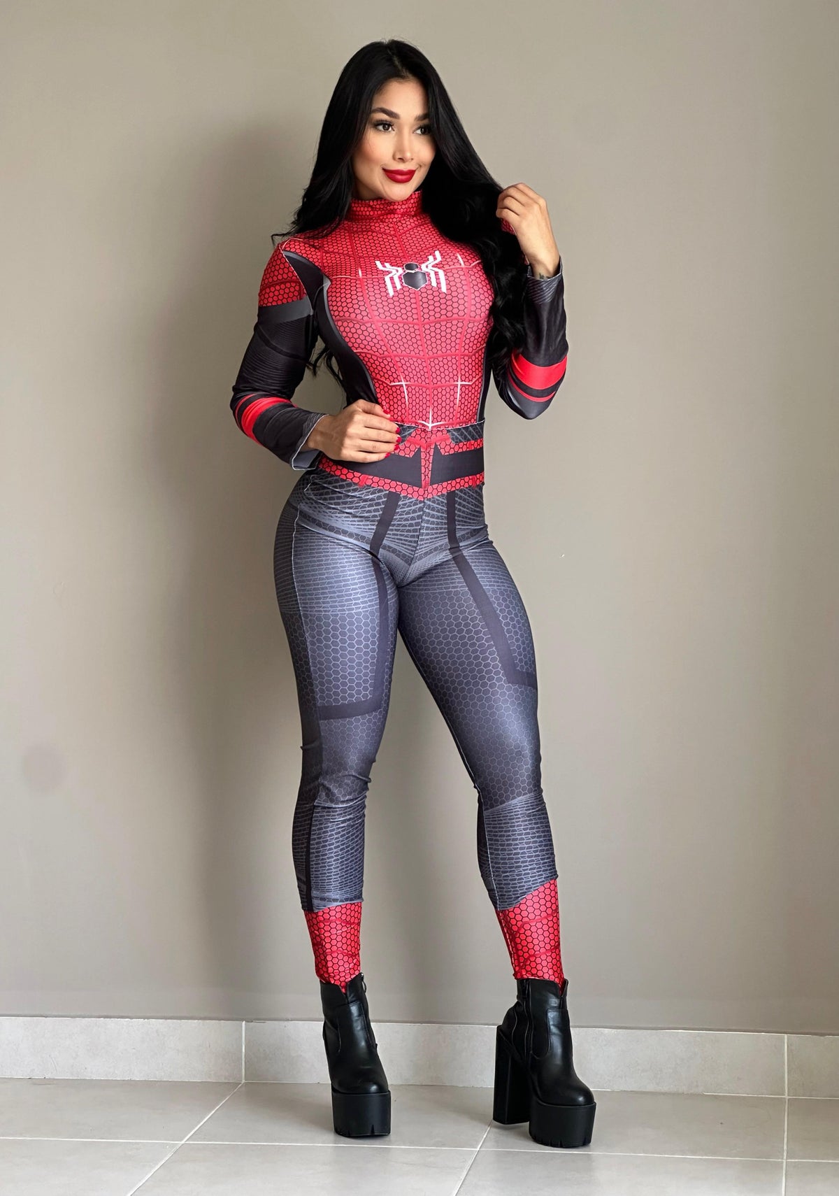 ENTERIZO HALLOWEN SPIDERMAN ROJO