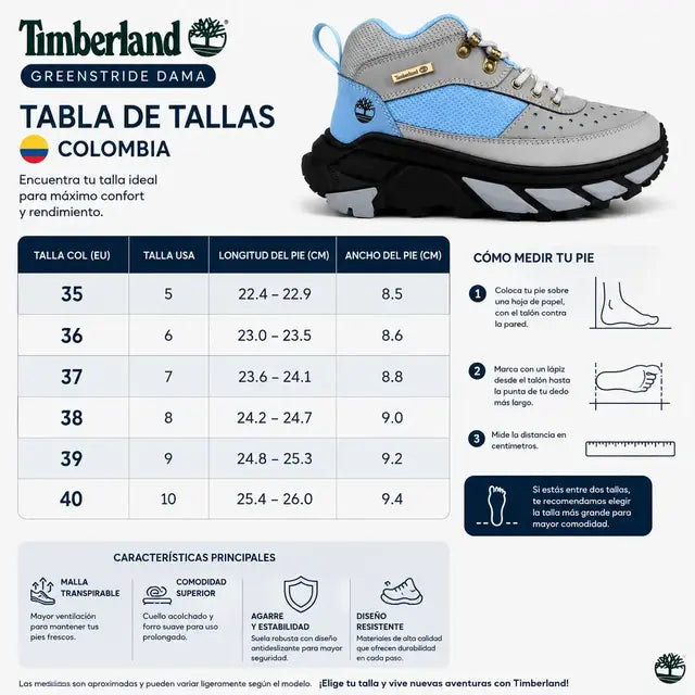 🥾✨TIMBERLAND DAMA GREENSTRIDE + CAJA✨🥾