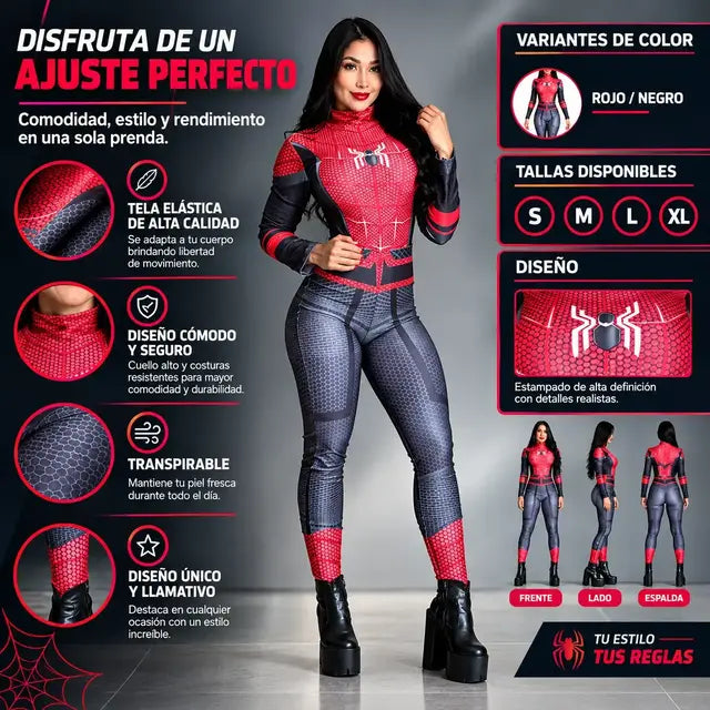 ENTERIZO HALLOWEN SPIDERMAN ROJO