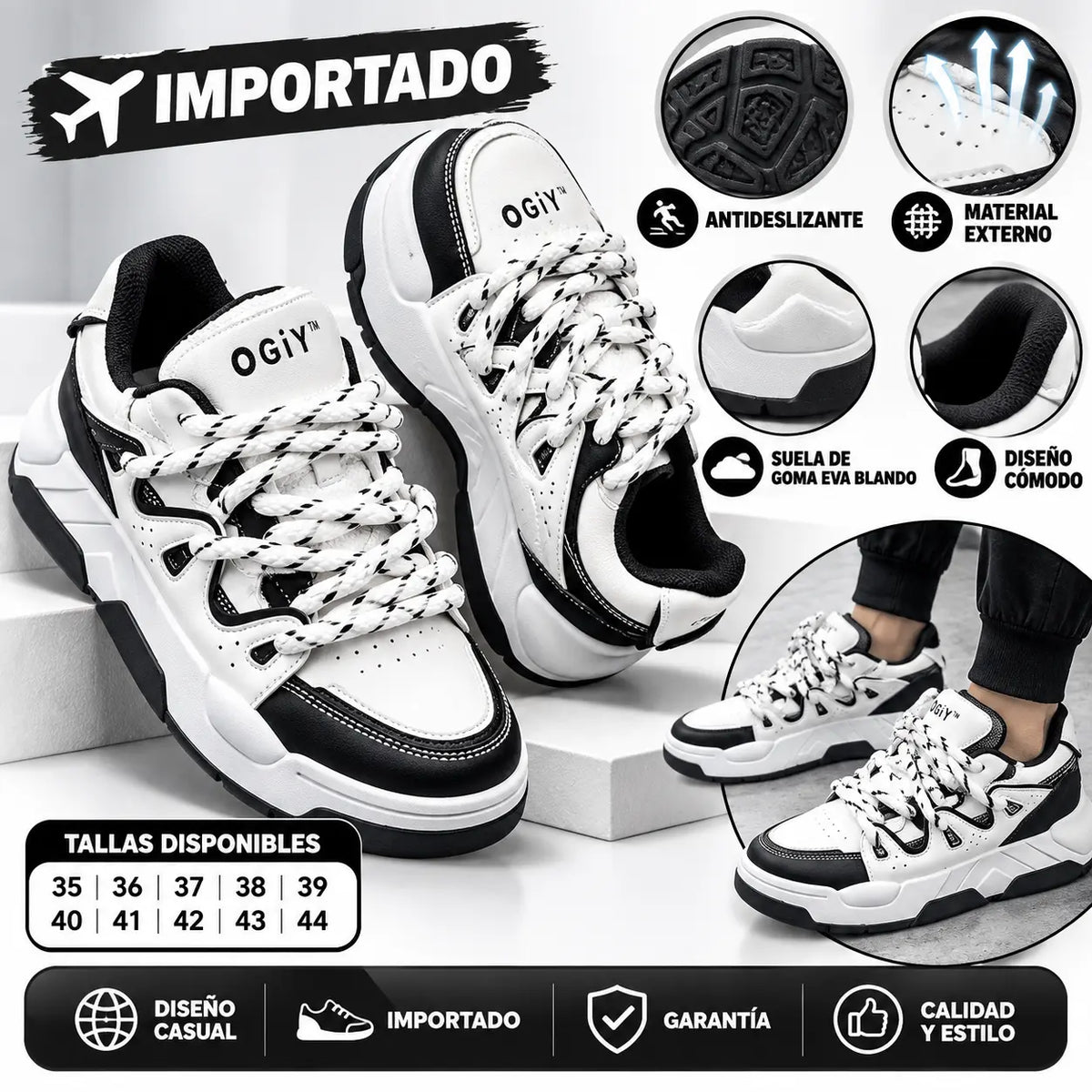 Calzado Unisex Importado OGIY CORE
